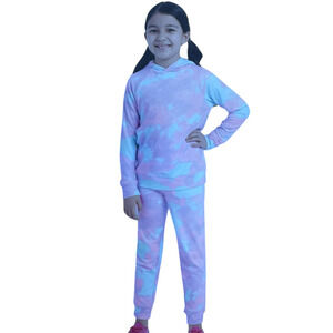 New 32 Degrees Heat Youth Girls Pink Tie Dye 2 Piece Set Hoodie & Jogger S (7/8)